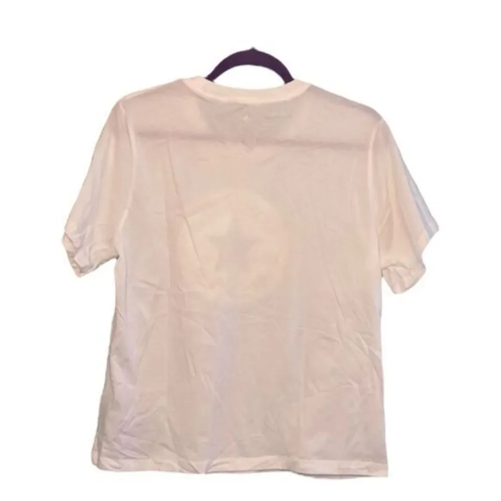 Converse Floral Logo Graphic Tee White Pink Yellow Knit Short Sleeve‎ XXL